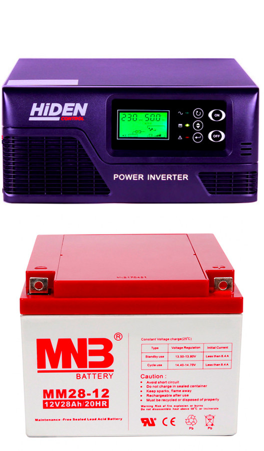 Комплект: ИБП Hiden Control HPS20-0612 + 1 АКБ 28 ампер
