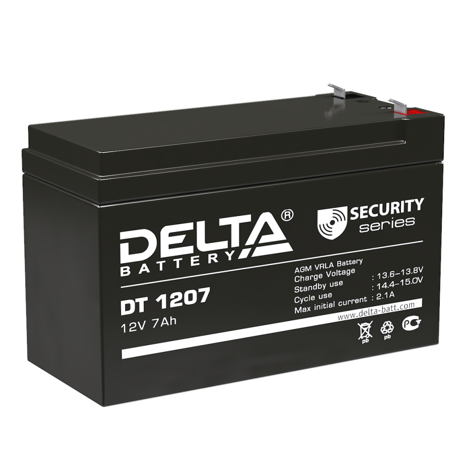 Аккумулятор для ибп 12 вольт 7 ампер - DELTA DT 1207